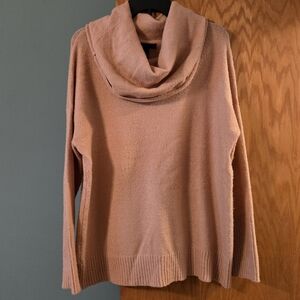 Joan Vass Blush Cowl Neck Sweater